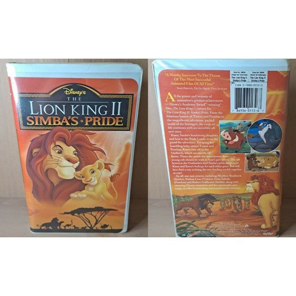 Disney The Lion King 1 and 2 VHS Movies Clamshells Lot of Two - Picture 8 of 11